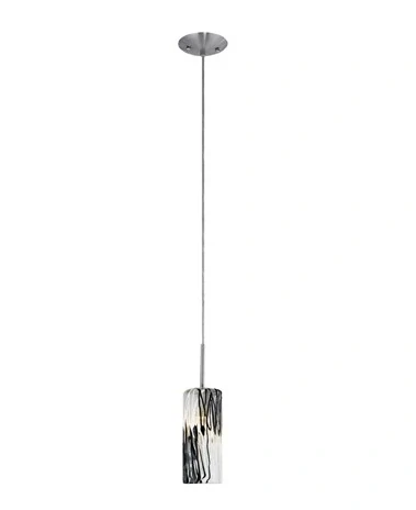 BE287544 zavesne svietidlo 1x40W/E14, d9cm, matny nikel/hand arbeit dekoracne sklo