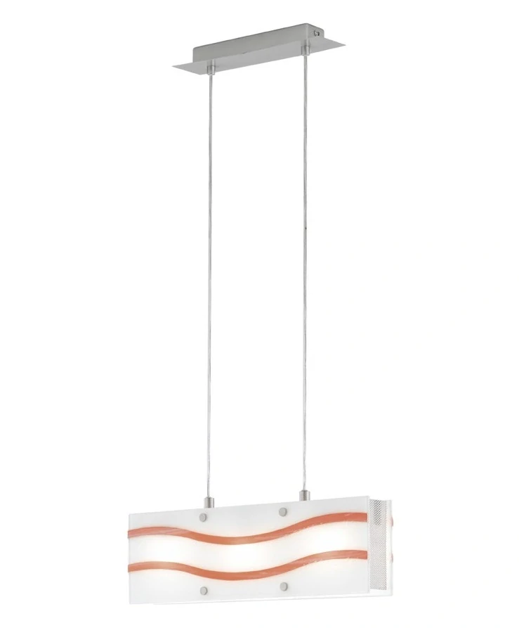 BE288013 zavesne svietidlo 3x40W/G9, s45cm, nikel/matne sklo/ handarbeit dekoracia oranzova