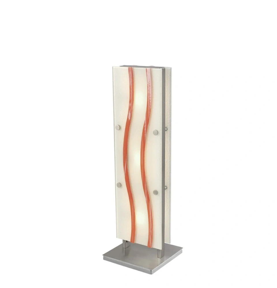 BE288016 stolne svietidlo 3x40W/G9, v50cm, nikel/matne sklo/ handarbeit dekoracia oranzova