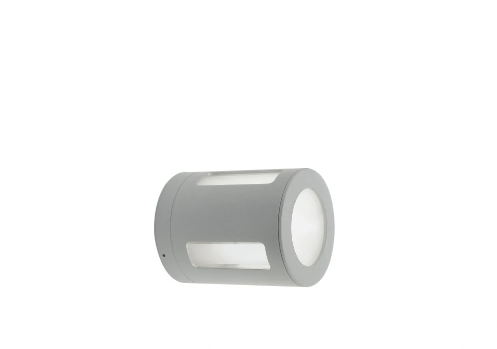 BE290173 exterier. nastenne svietidlo 1x40W/G9, IP54, s14cm, hlinik/strieb/matne sklo