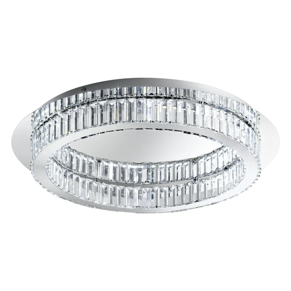 BE239014 stropne svietidlo 36W/LED/WW/3800lm, d70cm, chrom/kristal ciry