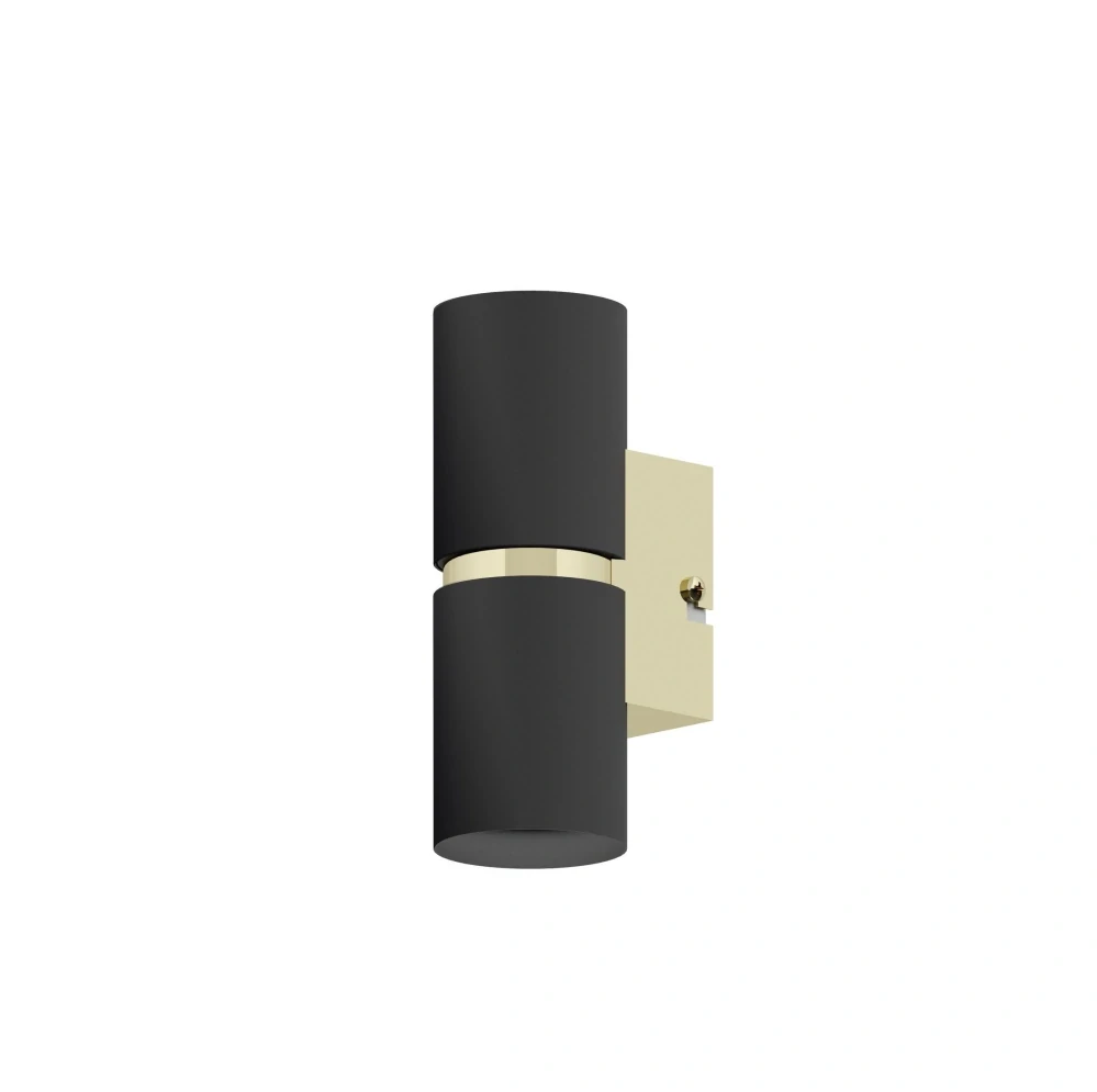 BE295364 nastenne svietidlo 2x3,3W/LED/WW/480lm/GU10, v17cm, ocel/cierna/zlata