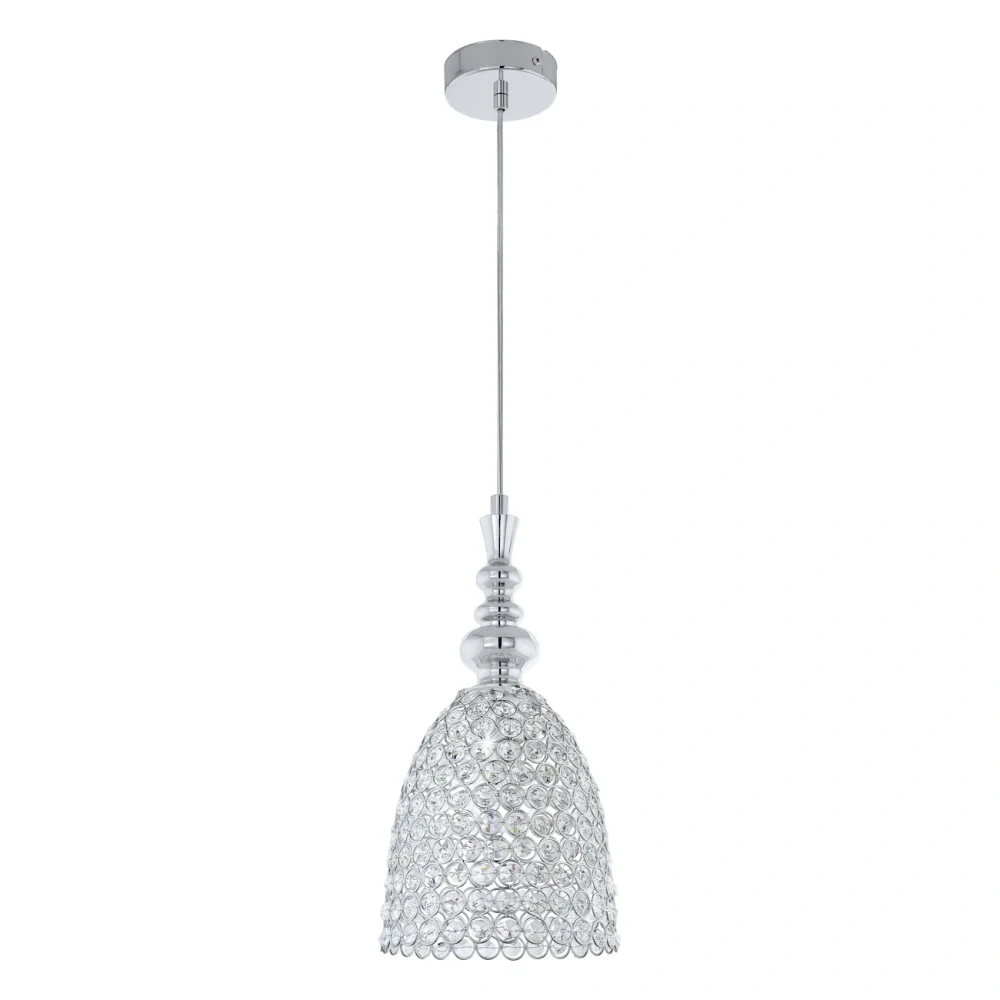BE249847 zavesne svietidlo 1x60W/E27, d20m, chrom/kristal ciry