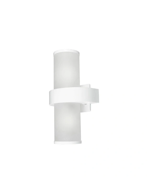 Nástenné svietidlo Eglo BEVERLY - 86543, 2×60W/E27, IP44, v 35 cm, kov/biela/matné sklo