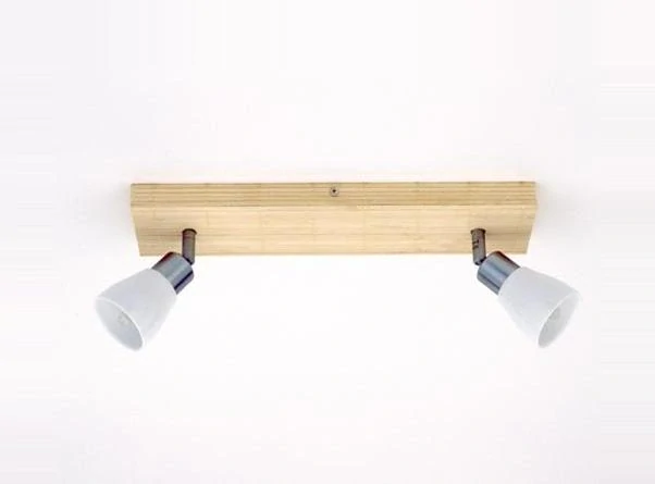 AB1G34829/75 nastenne svietidlo 2x40W/G9, cca32cm, svetly bambus/titan/porcelan