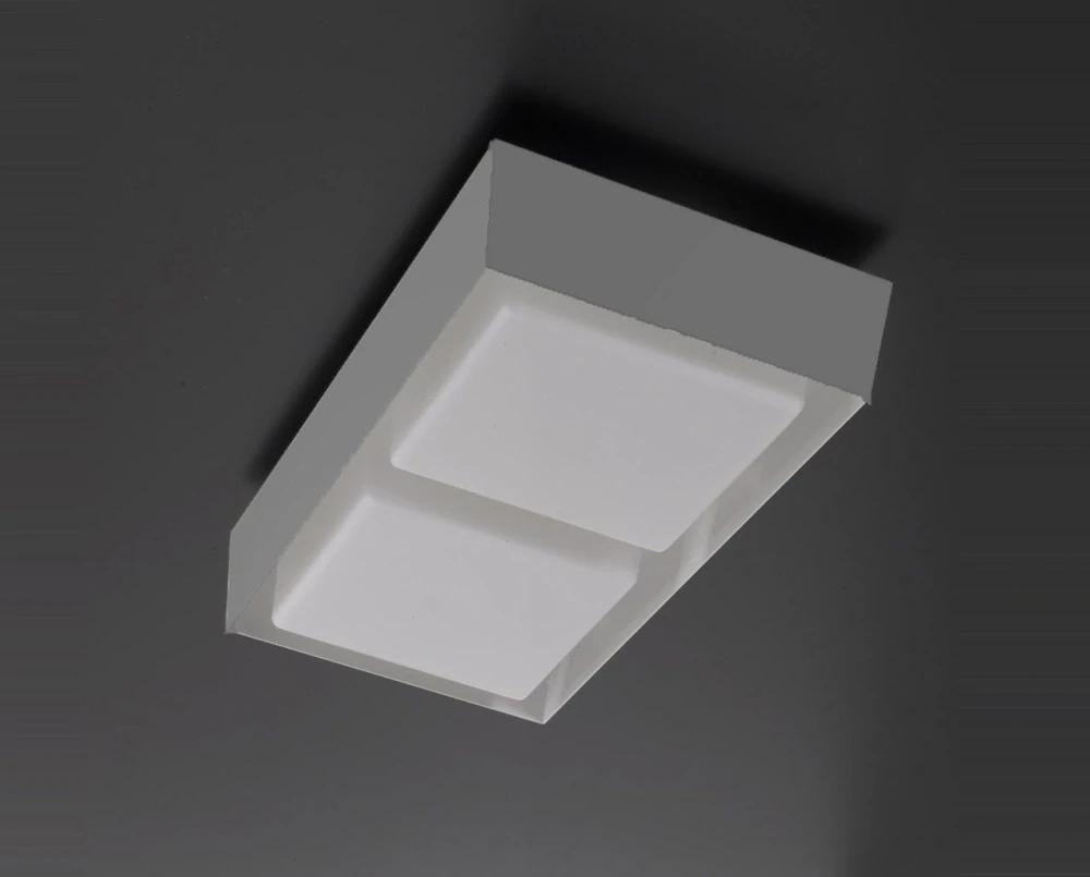 AA1LL1302B stropne svietidlo 4x42W/E27, s55x29cm, biely kov/triplex.sklo