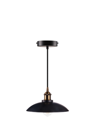 Sylvania 0044404 zavesne svietidlo 1x25W/E27, d30cm, cierny/antik.kov/textil.kabel