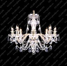 AG1L11 009/08/1-A lip. luster 8x40W/E14, d64/v47cm, 6kg, Bohemia Crystal Li.Ba, sklenene ramena, vachtle cire, SILVER lipna