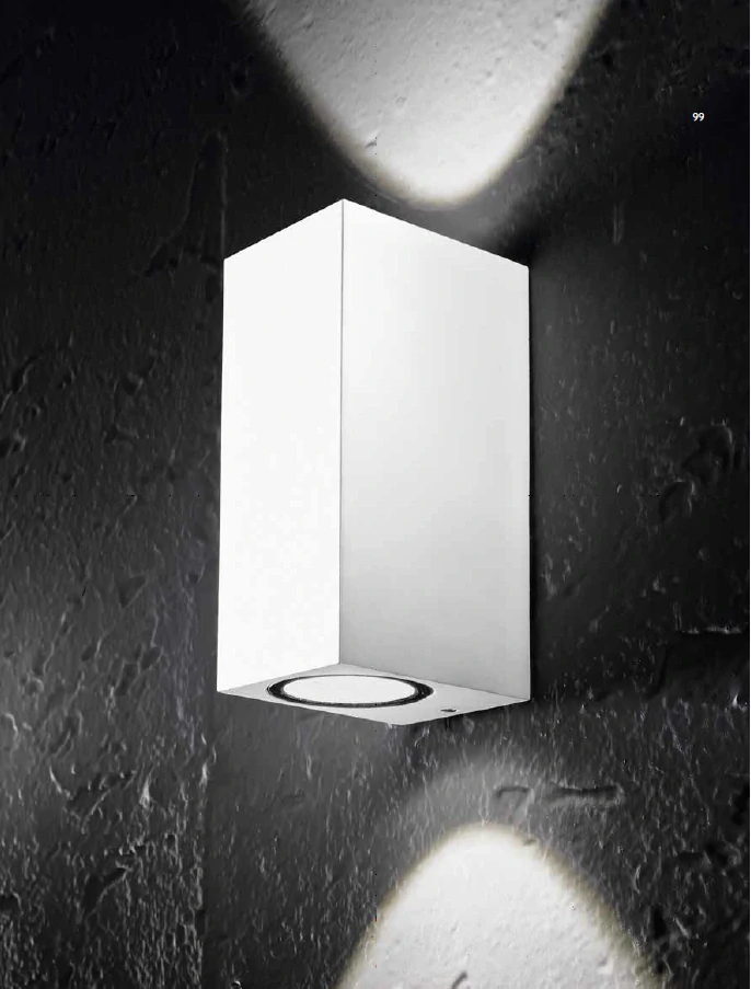 BP15904B nastenne svietidlo 2x6W/LED/3000K/312lm, IP54, v14/6x8cm, hlinik/biela