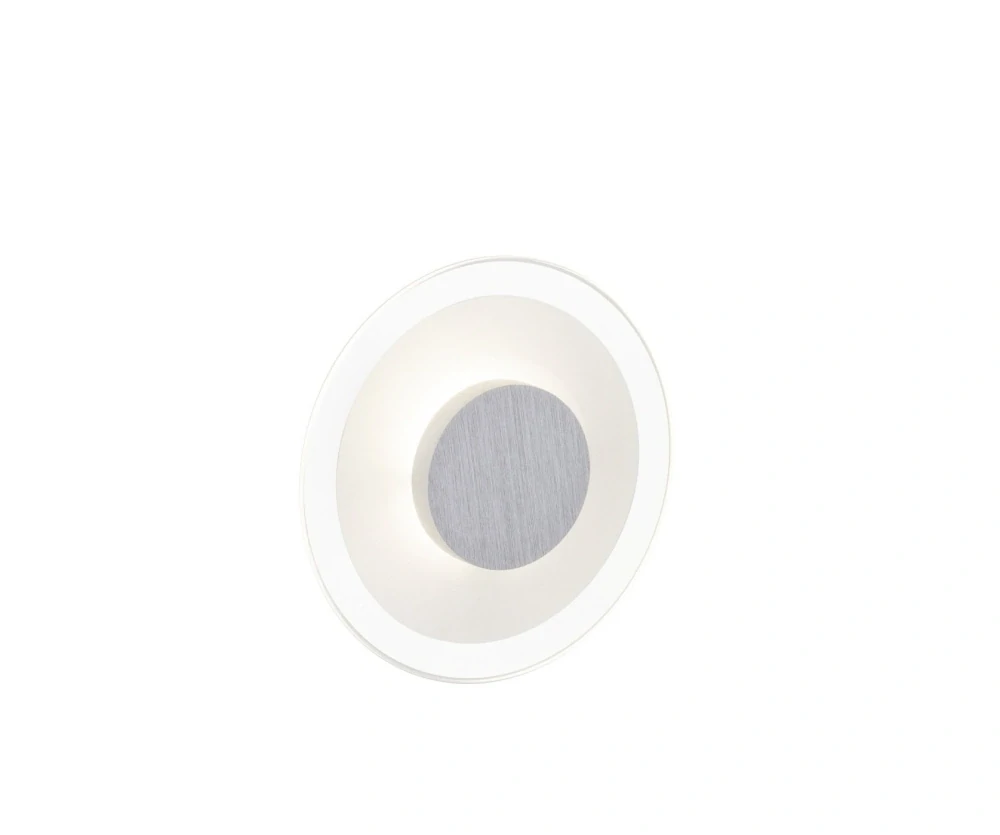 AB1G94249/70 nastenne svietidlo 5W/LED/3K/380lm, d16cm, bruseny hlinik/cire-matne sklo