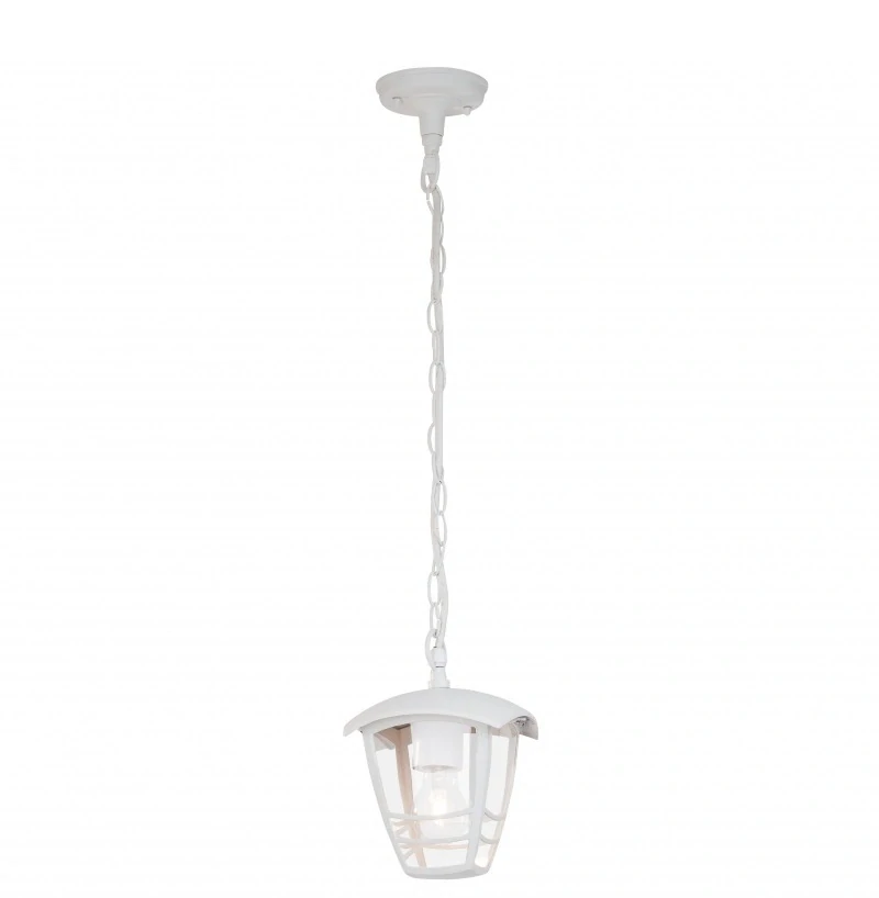 AB143370/05 exterier.zavesne svietidlo 1x40W/E27, IP44, d15cm, biely kov/plast