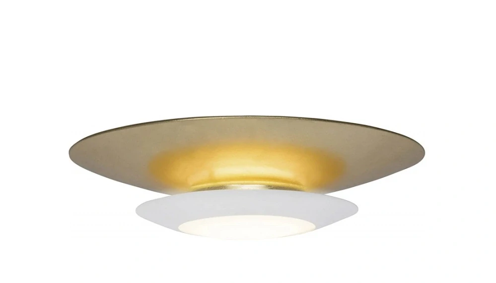 AB1G94380/30 stropne svietidlo 23W/LED/3K/1800lm, d42cm, zlaty/biely kov/matny akryl