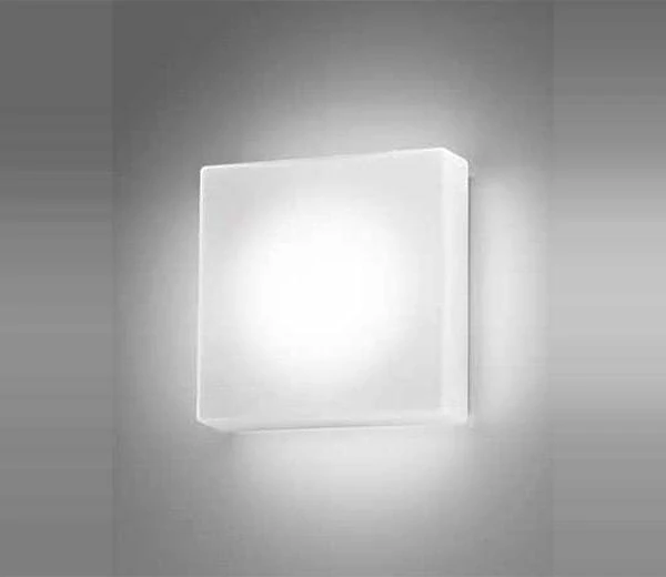 AA1LD130403 stropne svietidlo 13W/LED/3000K/1300lm, 18x18cm, biely kov/triplex.sklo