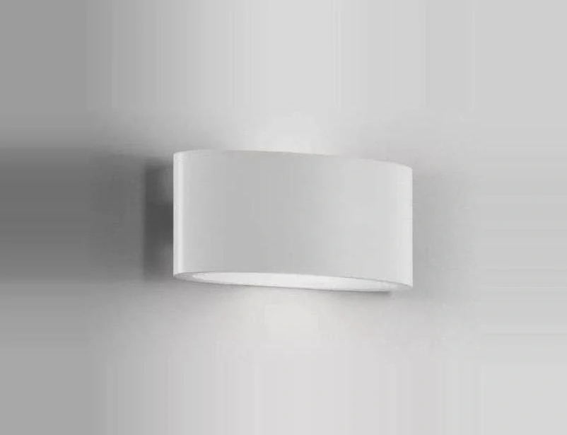 AA1LD0030G3 nastenne svietidlo 2x3,4W/LED/3000K/604lm, IP54, 14x7cm, AL/seda/pc difuzor