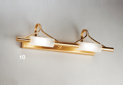 AK1049.62.7 nastenne svietidlo 2x100W/R7s, v13x50cm, brusene 24 karat GOLD /matne sklo, stmievac