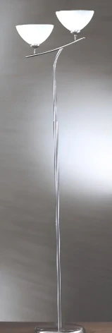 AK1201.42 stojanove svietidlo 2x60W/E14, v173cm, matny nikel/matne sklo