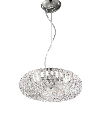 AK10256.33.5.KpT zavesne svietidlo 3x25W/G9, d35cm, chrom/Pure Kolarz kristal ciry