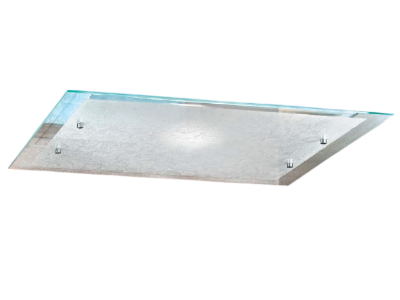 Stropné svietidlo Kolarz STUCCO - A52.62, 2×24W/2G11, 60×60 cm, chróm/dekoračné sklo