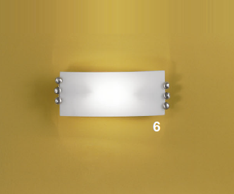 AK1839.60 nastenne sv. 1x100W/(R7s 78mm), s28cm, chrom/matne sklo