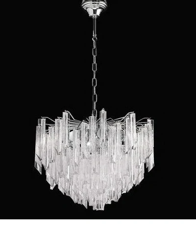 AL15055/55.CR.T2/V2 luster 6x60W/E27, d55cm, chrom/kristal T2/V2 murano transparent