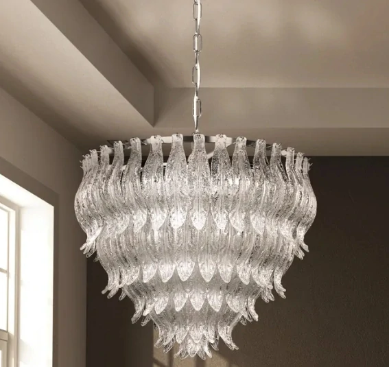 AL18002/50 zavesne svietidlo 1x100W/E27, d50cm, chrom/Murano glass cire