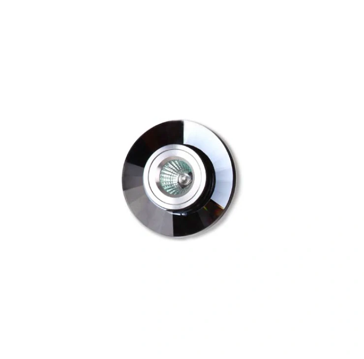 AM19923 Black podhladove svietidlo 1x35W/GU5,3, d95mm, fixne, hlinik/cierne sklo