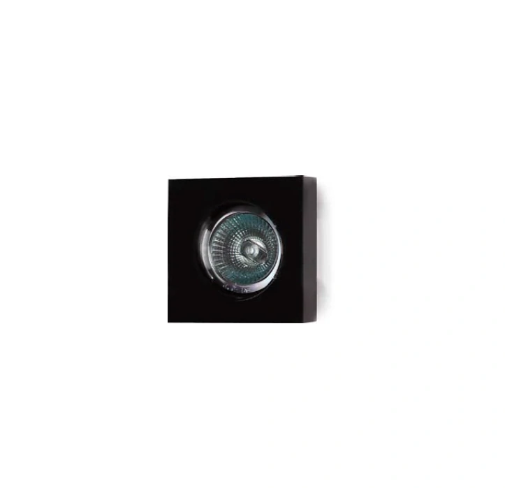 AM19941 Black podhladove svietidlo 1x35W/GU5,3, 10x10cm, fixne, hlinik/cierne sklo