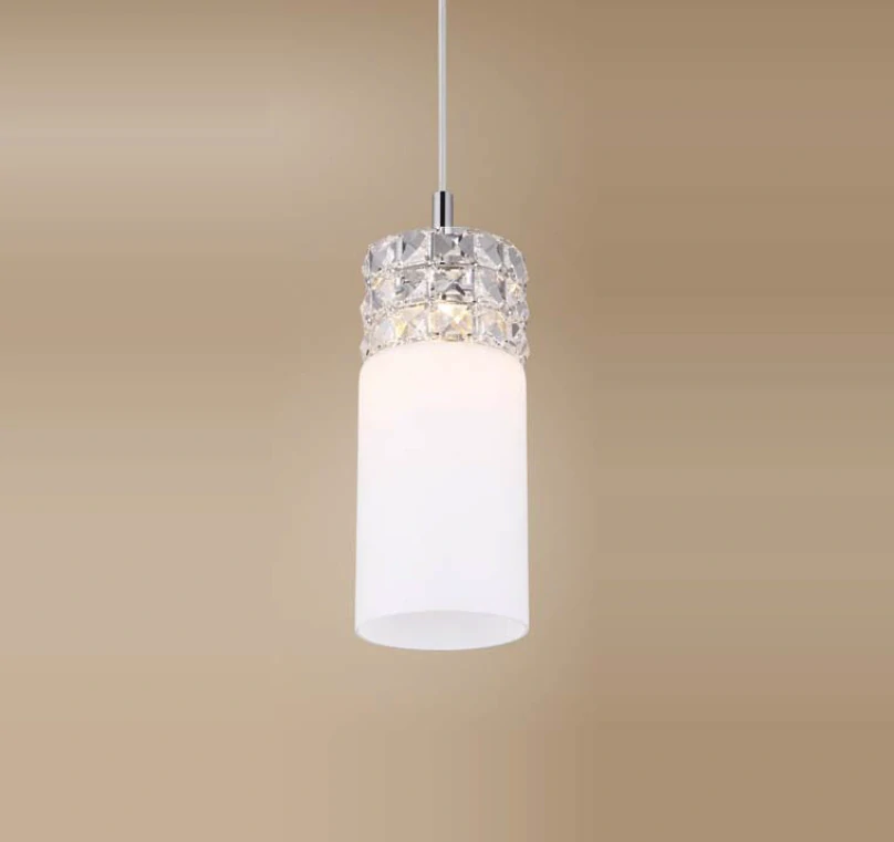 AM1P0314-01A zavesne svietidlo 1x40W/G9, d10cm, chrom/ciry kristal/opal.sklo