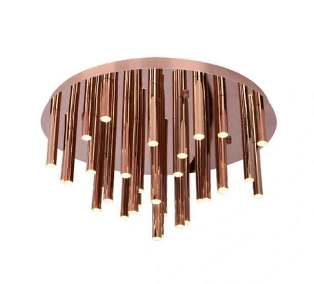 AM1C0093 stropne svietidlo 33x1W/LED/3000K/1980lm, d60cm, medena konstrukcia