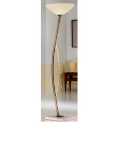 Stojanové svietidlo Kolarz BALLESTRA - 317.41.UG.A, DIM, 1×150W/E27, v 185 cm, antická mosadz/bez sklo/travertin