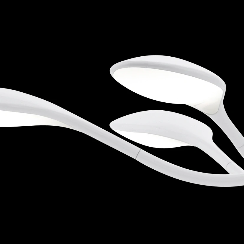 BE293629 luster 8x4,5W/LED/WW/2800lm, d63cm, hlinik/biela/matny akryl  