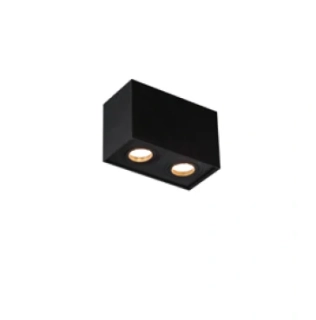 AM1C0089 stropne svietidlo 2x50W/GU10, s19cm, hlinik/cierna