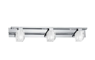BE283887 nastenne svietidlo 3x33W/G9, v63cm, chrom/cire-matne sklo