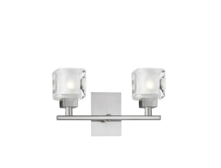 BE286569 nastenne svietidlo 2x40W/G9, s25cm, matny nikel/cire-matne sklo