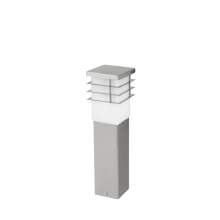 Stĺpikové svietidlo Eglo CALGARY - 86392, 1×60W/E27, IP23, v 44 cm, brúsená oceľ/opálové sklo