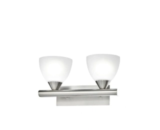 BE285844 nastenne svietidlo 2x40W/G9, s24cm, matny nikel/opal.sklo
