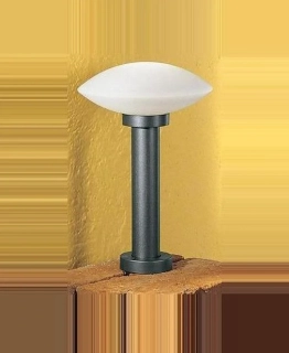 Stĺpikové svietidlo Eglo RIVA - 83413, 1×100W/E27, IP44, v 37 cm, antracit/opálové sklo