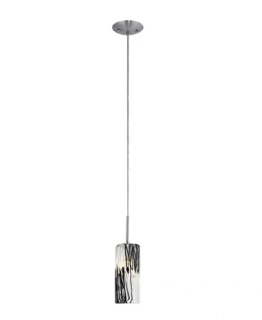 BE287544 zavesne svietidlo 1x40W/E14, d9cm, matny nikel/hand arbeit dekoracne sklo