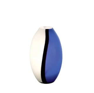 Stolné svietidlo Eglo EMPORI - 87756, 1×60W/E27, v 36 cm, ručná práca modro-čierno-biele sklo