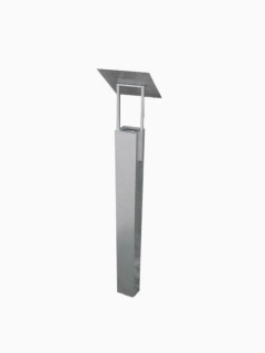 Stĺpikové svietidlo Eglo TABO - 87086, 1×50W/GU10, IP44, v 105 cm, strieborná/hliník/číre sklo