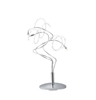 BE286907 stolne svietidlo 3x20W/G4, v40cm, chrom/nikel/kristal ciry