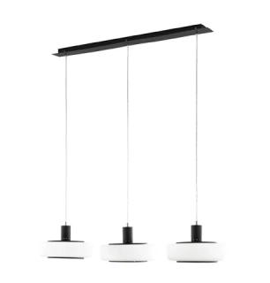 BE288301 zavesne svietidlo 3x60W/E27, s100cm, chrom/cierna/opal.sklo