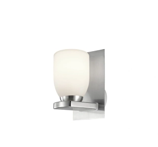 BE288199 nastenne svietidlo 1x40W/G9, IP44, v17cm, matny nikel/opal.sklo