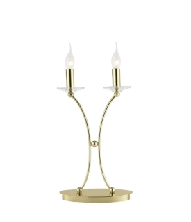 BE288185 stolne svietidlo 2x40W/E14, v56cm, zlatene 24K/kristal ciry