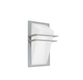Nástenné svietidlo Eglo PARK - 83432, 1×60W/E27, IP44, s20×35 cm, hliník/strieborná/matné sklo