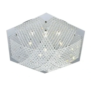 Stropné svietidlo Eglo LERIDA - 90112, 16×20W/G4, d 62 cm, chróm/krištáľ číry