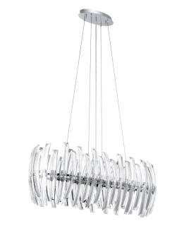 BE289204 zavesne svietidlo 8x33W/G9, s80cm, chrom/kristal.sklo cire