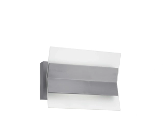 Nástenné svietidlo Eglo XENIA - 90229, 12W/LED/WW/350lm, IP54, v22×29 cm, oceľ/matné sklo