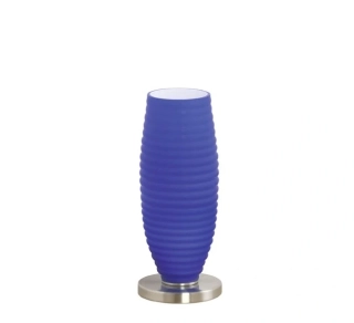 Stolné svietidlo Eglo RIP 1 - 86707, 1×100W/E27, v 29 cm, matný nikel/modré sklo