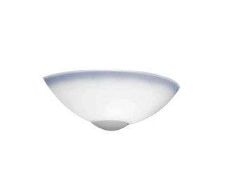 BE286086 nastenne svietidlo 1x60W/E27, 1/2, s30cm, ocel/matne sklo/modry okaj